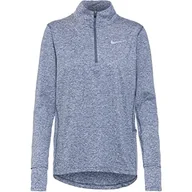 Koszulki i topy damskie - Nike DF Element Top Hz Rozproszony Niebieski/Odblaskowy Silv L - miniaturka - grafika 1