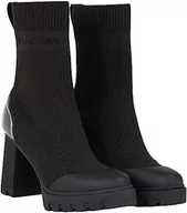 Skarpetki damskie - Calvin Klein Damskie skarpety na platformie dzianinowe Wn Mid Boot, Potrójny czarny, 40 EU - miniaturka - grafika 1