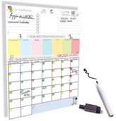 Magnesy - Kalendarz magnetyczny + Pisak z magnesem na lodówkę - miniaturka - grafika 1