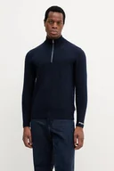 Swetry męskie - Pepe Jeans sweter z domieszką wełny męski kolor granatowy lekki z półgolfem PM7000012 - miniaturka - grafika 1