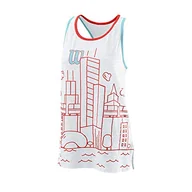 Koszulki i topy damskie - Wilson Damski tank top, CHI COTTON TANK Grau (White Heather) L - miniaturka - grafika 1