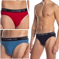 Majtki męskie - LAMA Slipy Męskie bawełniane majtki 3-PAK - XL - miniaturka - grafika 1