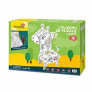 Zabawki kreatywne - Puzzle 3D do kolorowania, Żyrafa - miniaturka - grafika 1