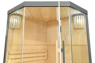 Sauna fińska narożna TG2C Grey z piecem - Sauny - miniaturka - grafika 2