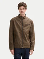 Kurtki męskie - Tom Tailor Kurtka z imitacji skóry 1044633 Brązowy Regular Fit - miniaturka - grafika 1