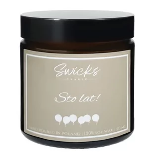 Świeca sojowa zapachowa z napisem Sto Lat 120 ml - Świece - miniaturka - grafika 1