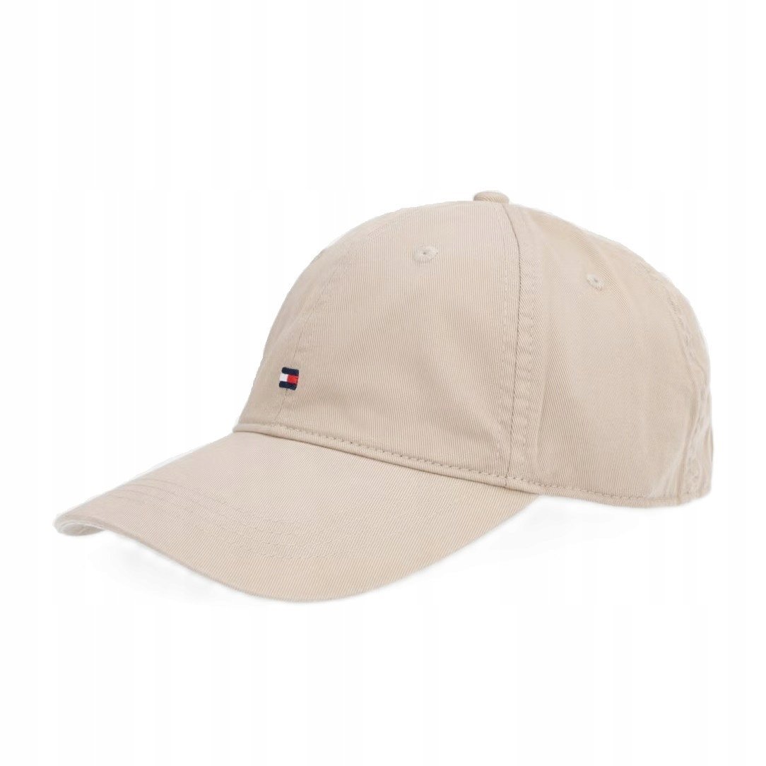 -22% TOMMY HILFIGER CZAPKA Z DASZKIEM MĘSKA BEŻOWA MAŁE LOGO AM0AM13159