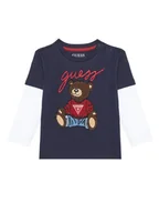 Bluzki damskie - Guess Bluzka N4BI08 I3Z14 Granatowy Regular Fit - miniaturka - grafika 1