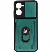 Etui i futerały do telefonów - Bizon Etui Case Camshield Card Slot Ring do Realme 10 zielone - miniaturka - grafika 1