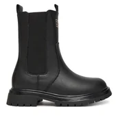 Buty dla dziewczynek - Botki Tommy Hilfiger T3A5-34016-1355999 S Czarny - miniaturka - grafika 1