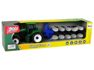 Zielony Traktor z Pługiem Farma - Samochody i pojazdy dla dzieci - miniaturka - grafika 5