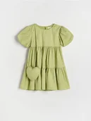 Sukienki i spódniczki dla dziewczynek - Reserved - Sukienka z ozdobną torebką - zielony - miniaturka - grafika 1