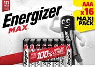 Baterie i akcesoria - Energizer 16 x bateria alkaliczna Alkaline MAX LR03/AAA box - miniaturka - grafika 1