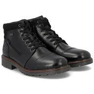 Botki męskie - Trzewiki męskie wodoodporne Rieker 32020-00 BLACK R.42 - miniaturka - grafika 1
