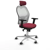 Fotele i krzesła biurowe - Krzesło Biurowe z Zagłówkiem Jorquera Piqueras y Crespo 2D086G2 Kasztanowy - miniaturka - grafika 1