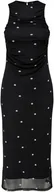 Sukienki - ONLY CZARNA SUKIENKA MIDI W KROPKI Z MARSZCZENIAMI XL J7A - miniaturka - grafika 1