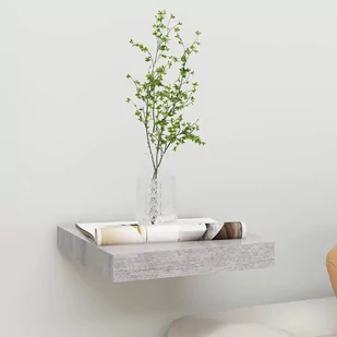 vidaXL Wisząca półka ścienna, szarość betonu, 23 x 23,5 x 3,8 cm, MDF vidaXL - Półki do salonu - miniaturka - grafika 1