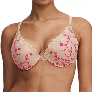 Passionata WHITE NIGHTS, biustonosz push-up, bielizna damska, Dune/Pink Fluo, 75D - Biustonosze - miniaturka - grafika 1