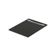 Brodziki prysznicowe - Brodzik Prostokątny Meissen Keramik Kontra 120X90 Czarny + Maskownica Odpływu Stal S207-031 - miniaturka - grafika 1