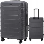 Walizki - WINGS Niezniszczalna DUŻA walizka BAGAŻ rejestrowany na 4 kółkach XXL - miniaturka - grafika 1