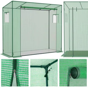 Tunel foliowy z oknami szklarnia ogrodowa UV-4 130g/m2 2x1,7x0,8 m zielona - Szklarnie ogrodowe Tunel foliowy z oknami szklarnia ogrodowa UV-4 130g/m2 2x1,7x0,8 m zielona - Szklarnie ogrodowe - miniaturka - grafika 1