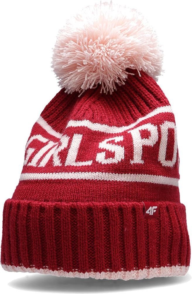 Czapka Zimowa Dziewczęca 4F Hjz22-Jcad005 - Czerwona