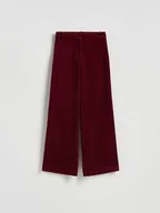 Spodnie damskie - Reserved - Sztruksowe spodnie - mahoniowy - miniaturka - grafika 1