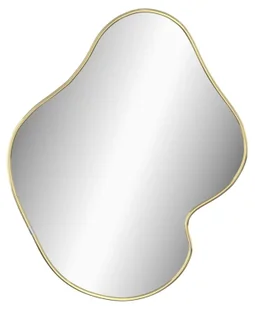 Złote nieregularne lustro wiszące 60x50 cm - BLACK/GOLD 4X - Lustra - miniaturka - grafika 1