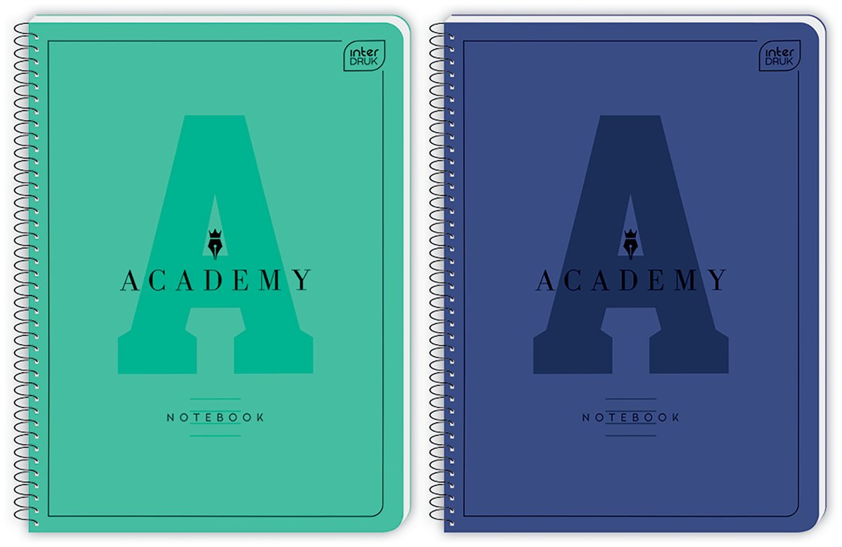 Kołozeszyt A5, Academy Hybrid, w linię 80 kartek, Interdruk