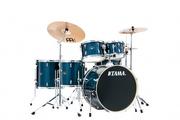 Instrumenty perkusyjne - Tama IE62H6W-HLB Imperialstar Hairline blue + Meinl HBSB zestaw perkusyjny - miniaturka - grafika 1
