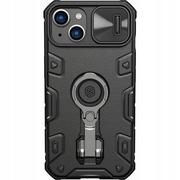 Etui i futerały do telefonów - Nillkin CamShield Armor Pro Magnetic Case etui iPhone 14 MagSafe pancerny pokrowiec podstawka ring czarny - miniaturka - grafika 1