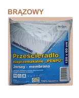 Prześcieradła dla dzieci - Wodoodporne Prześcieradło Ochronne Jersey Do Łóżeczka Niemowlęcego Z Gumką Premium 60X120 Cm Brązowy - miniaturka - grafika 1