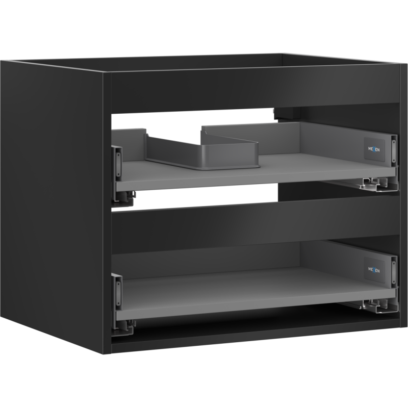 Mexen Box-A korpus szafki podumywalkowej 60 cm, 2 szuflady, czarny mat - 91AX0-0600-470-2-71