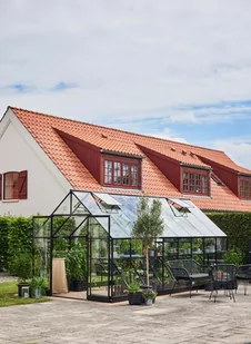HALLS szklarnia ogrodowa Qube+ 816 - (13 m2; 2,61 x 5,08 m), czarna + baza, SZKŁO HARTOWANE - Szklarnie ogrodowe - miniaturka - grafika 11
