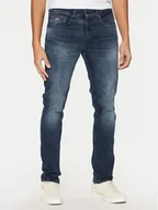 Spodnie męskie - Tommy Jeans Jeansy Scanton DM0DM20550 Granatowy Slim Fit - miniaturka - grafika 1