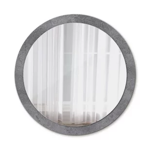 Nowoczesne Lustro Okrągłe Tekstura betonowa 100cm - Lustra - miniaturka - grafika 1