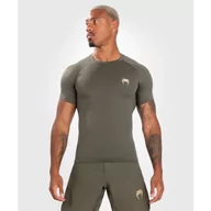 Kimona, stroje i obuwie - Venum Rashguard Krótki Rękaw Contender Short Sleeve Khaki - miniaturka - grafika 1