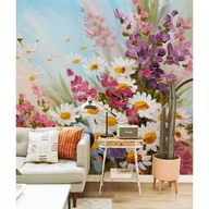 Tapety - Tapeta flizelina Kolorowe kwiaty ogrodowe 416x254, Coloray - miniaturka - grafika 1