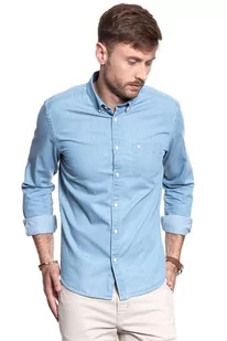 Wrangler, Koszula męska, L/S 1Pkt Button-Down Light Indigo W58838S4E, rozmiar S - Koszule męskie - miniaturka - grafika 1