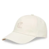Czapki damskie - Czapka z daszkiem Calvin Klein Monogram Shine Embroidery Cap LV04F5044G Biały - miniaturka - grafika 1