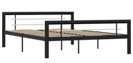 Łóżka - Czarne metalowe łóżko 180x200 cm Xeron - miniaturka - grafika 1