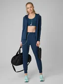 Spodnie sportowe damskie - 4F Spodnie treningowe szybkoschnące damskie - turkusowe XS - miniaturka - grafika 1