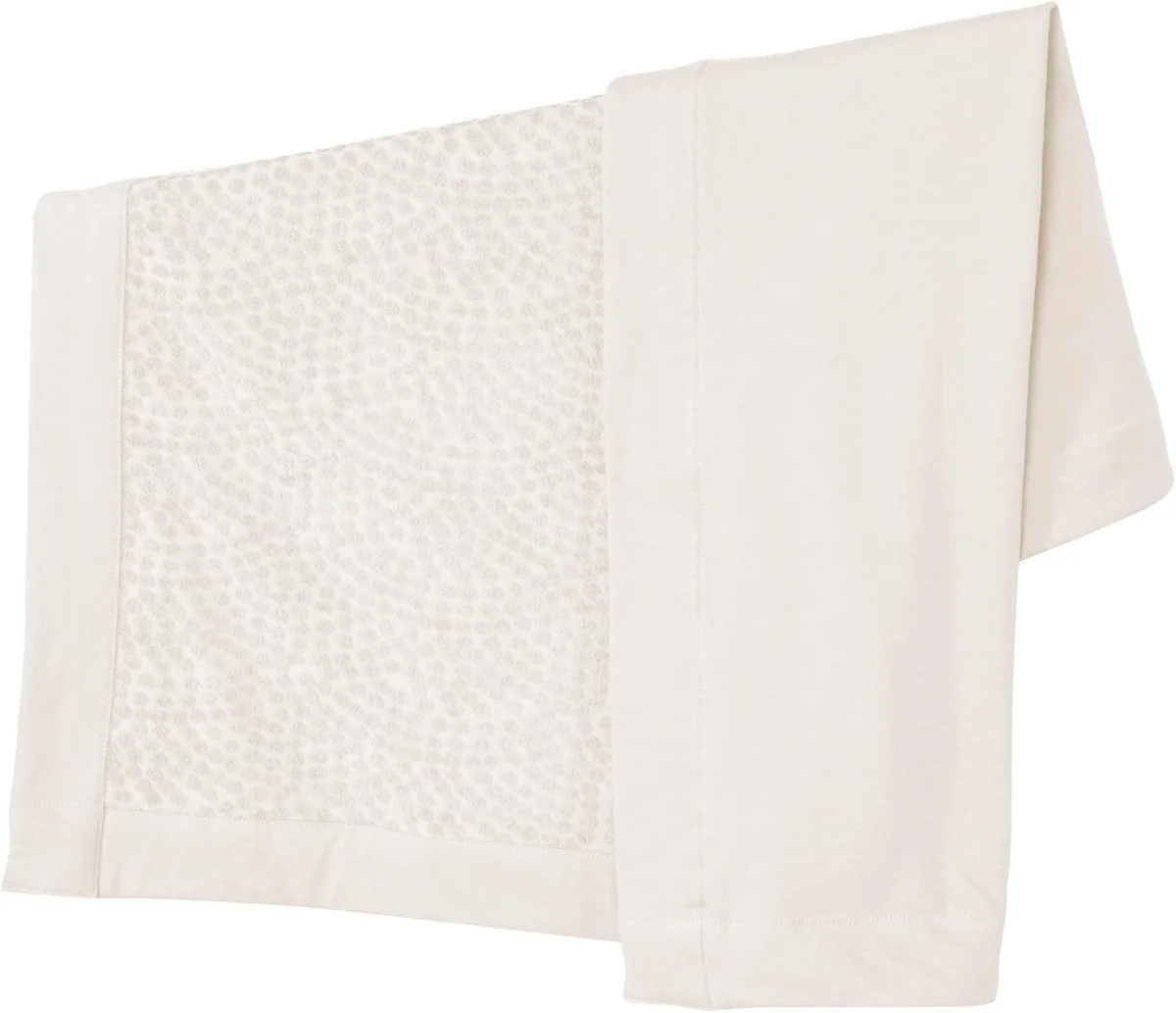 Kocyk niemowlęcy 80x80 cm bawełna organiczna muślin Terry Dots GOTS biały