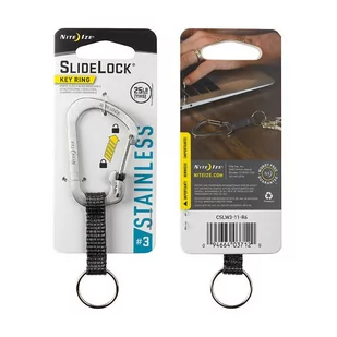 Nite Ize - SlideLock Key Ring #3 - Stalowy - CSLW3-11-R6 - Breloki - miniaturka - grafika 1
