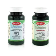 Zdrowa żywność - Agnex Krzysztof Wierzbicki CHLORELLA+SPIRULINA (1+1 tabletki ZESTAW) CHLORELLA+SPIRULINA - miniaturka - grafika 1