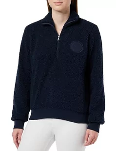 Emporio Armani Damska bluza polarowa Fuzzy, morski, S - Bluzy damskie - miniaturka - grafika 1