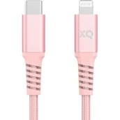 Kable USB - Kabel USB Typ-C - Lightning XQISIT 2m Różowy - miniaturka - grafika 1