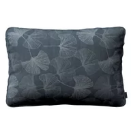 Poszewki na poduszki - Dekoria Poszewka Gabi na poduszkę prostokątna szaro-srebrne liście miłorzębu na grafitowym tle 60 × 40 cm Venice 120-143-52 - miniaturka - grafika 1