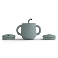 Kubki dla dzieci - Silikonowy kubek treningowy 2w1 ETHER, BabySteps - miniaturka - grafika 1