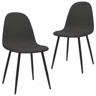 Krzesła - vidaXL Krzesła stołowe, 2 szt., 45x54,5x87 cm, czarne, ekoskóra - miniaturka - grafika 1